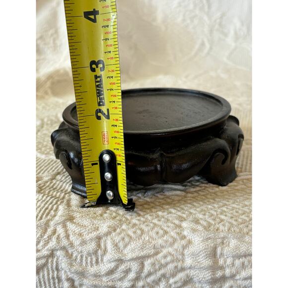 Decorative Chinese Canton Enamel Vase And Wooden Base - Picture 8 of 10